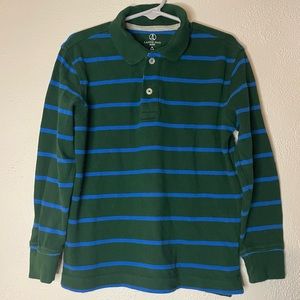 Boy's Striped Long Sleeve Polo Shirt